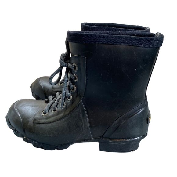 Bogs Bailey Lace Up Rain Boots Size 6 Black - Picture 5 of 6